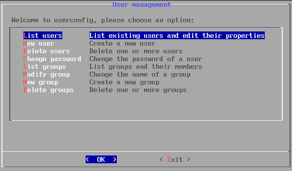 user config
curses
