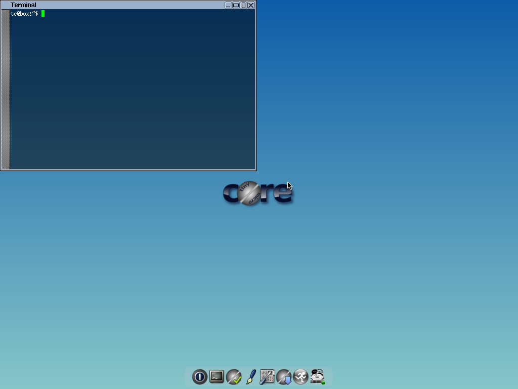 "Topside" flwm desktop with terminal window