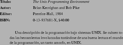\begin{abib}
{Corel Linux}
{Francisco Charte Ojeda}
{Anaya, 2000}
{84-415-1047-4...
...a prctica que se adjunta con un CD con la distribucin Corel Linux}
\end{abib}