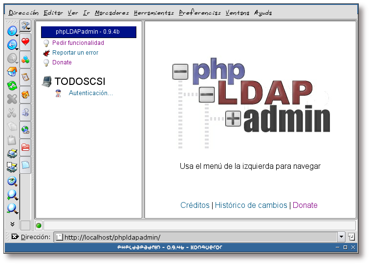 Acceso a phpLDAPadmin