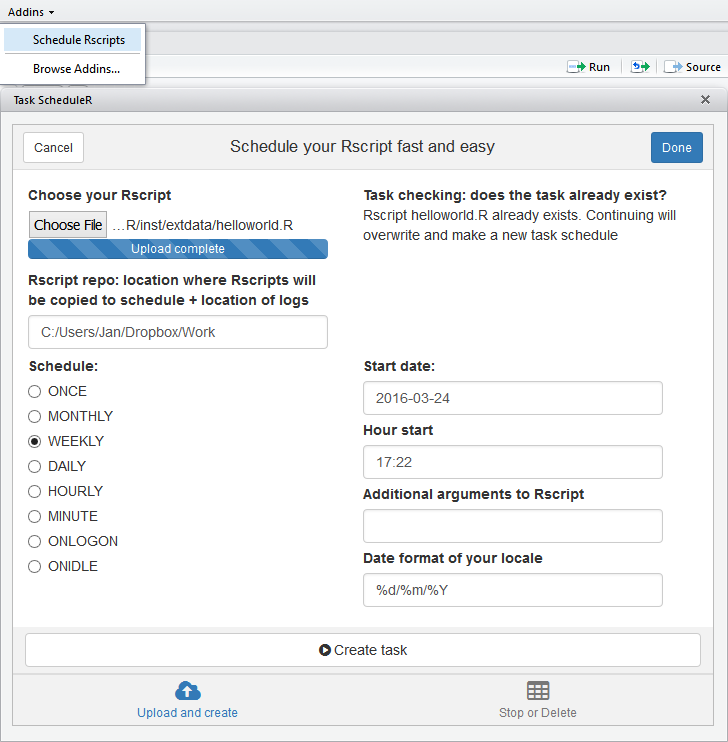 taskscheduleR