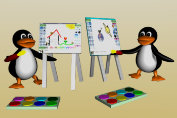 [tux 
painting]